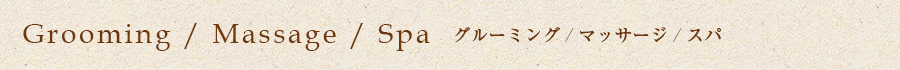 トリミング / マッサージ